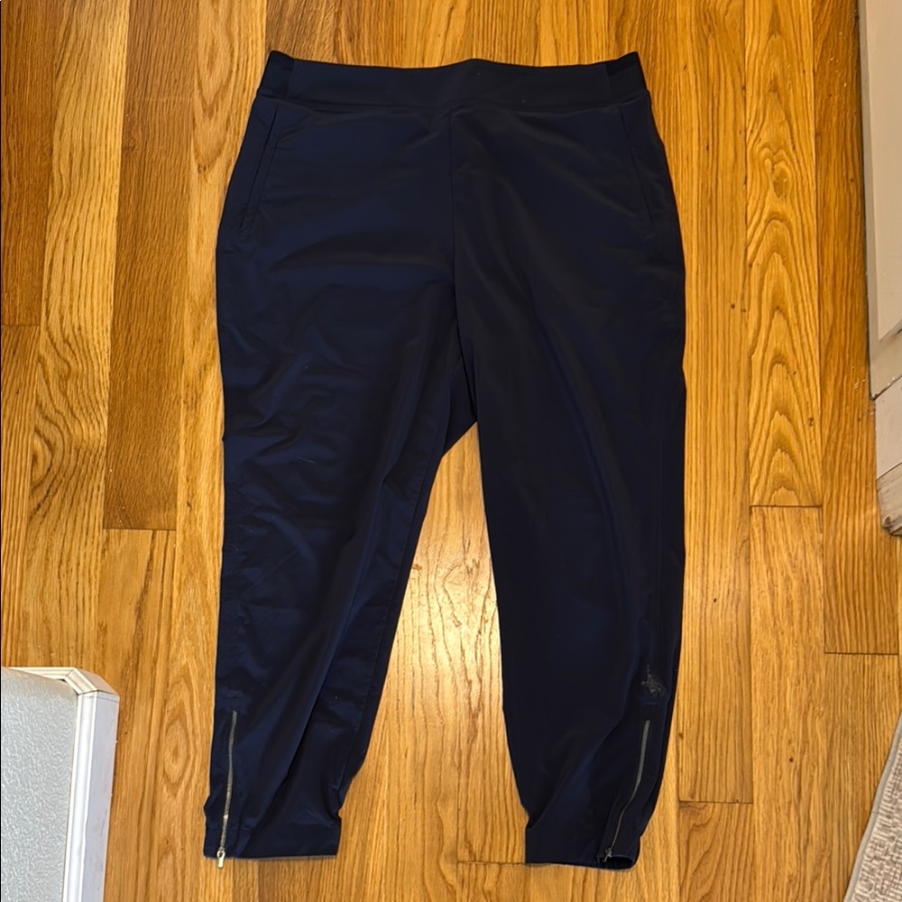 Athleta Navy Blue Zippered Ankle Pants